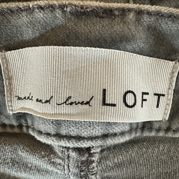 LOFT Modern Skinny Corduroy Pants Gray Size 30/10 - Picture 7 of 9